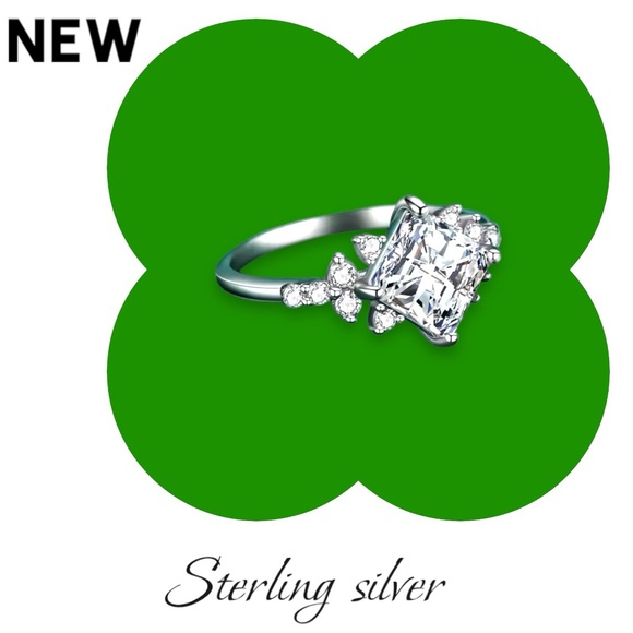 New .925 Sterling Silver Elegant Romantic AAAAA Dazzling CZ Ring - Picture 5 of 5
